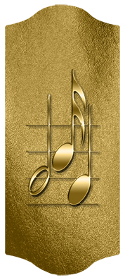 DARAY C 382 GD Music Notes Gold